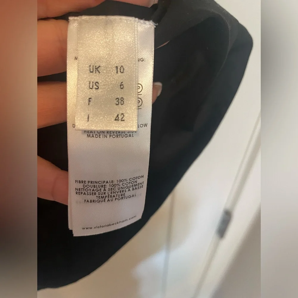 Victoria Beckham black cotton ruffled top US6 UK 10 $550 NEW - Picture 4 of 5